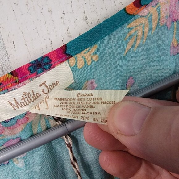 NWT Matilda Jane Twist and Shout Teal Floral Tunic Top - Picture 5 of 7